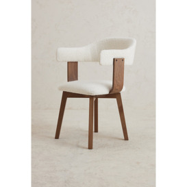 Brooke Boucle-Upholstered FSC Beech Wood Dining Chair - thumbnail 1