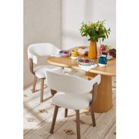 Brooke Boucle-Upholstered FSC Beech Wood Dining Chair - thumbnail 2