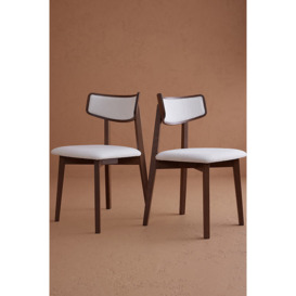 Amy Boucle-Upholstered FSC Wood Dining Chairs, Set of 2