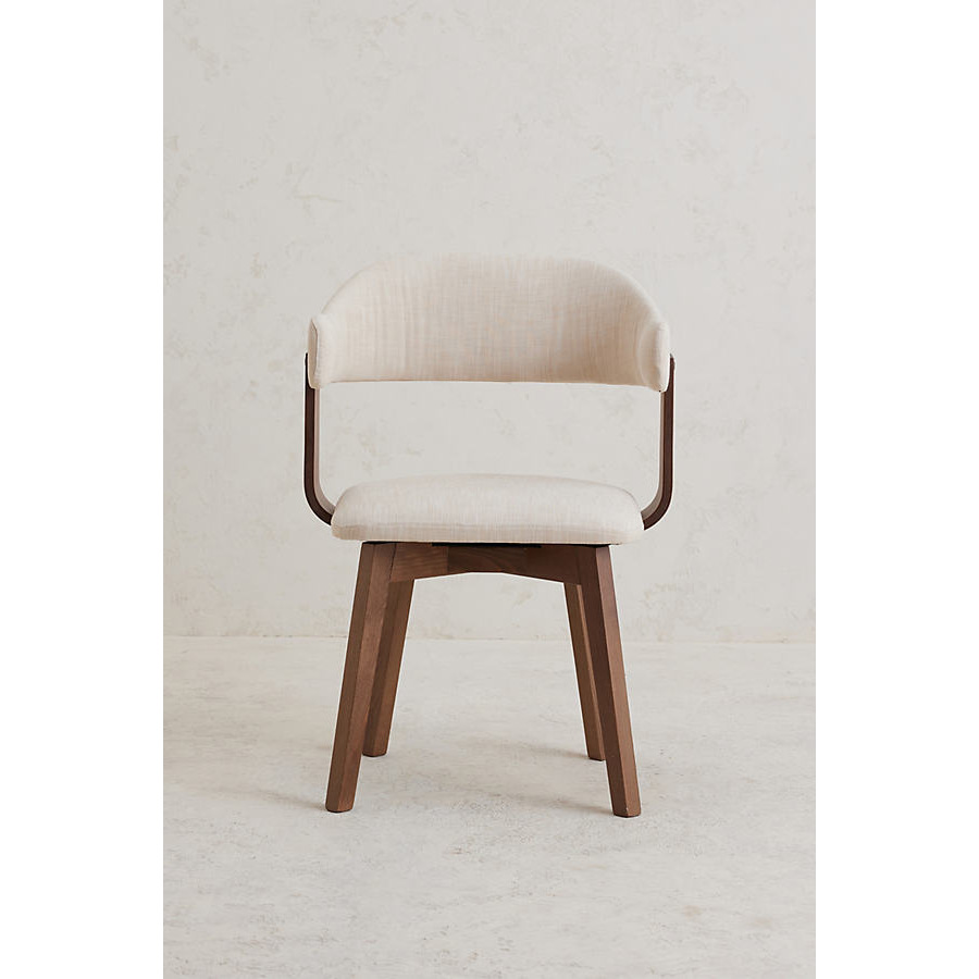 Brooke Cotton-Upholstered FSC Beech Wood Dining Chair - image 1