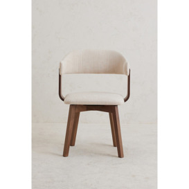 Brooke Cotton-Upholstered FSC Beech Wood Dining Chair - thumbnail 1