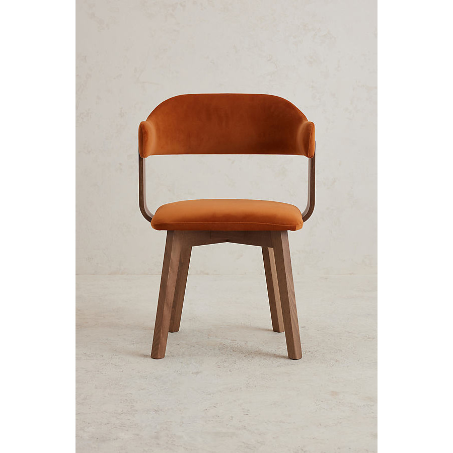 Brooke Velvet-Upholstered FSC Beech Wood Dining Chair - image 1