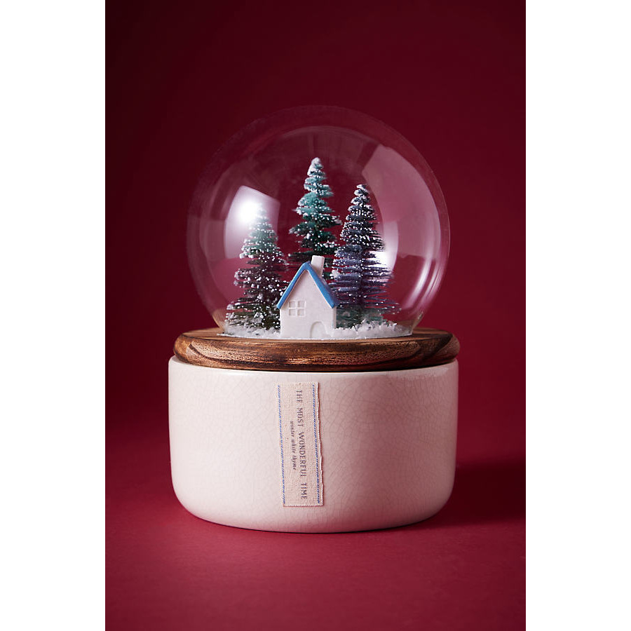 Snowglobe Fresh Winter White Thyme Ceramic Candle