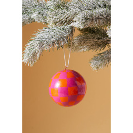 The Conscious Checkerboard Papier Mache Bauble Christmas Tree Decoration