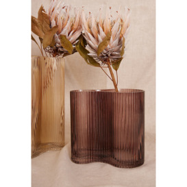 The Allure Wave Glass Vase, Short