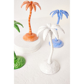 Les Ottomans Ceramic Palm Tree Taper Candle Holder