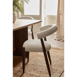 Elsa Aquaclean Boucle-Upholstered FSC Beech Wood Dining Chair - thumbnail 1