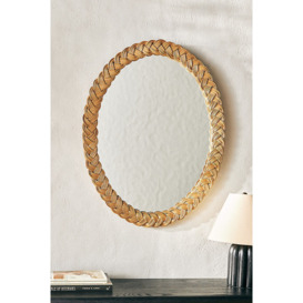 Tara Braided Rattan Oval Wall Mirror