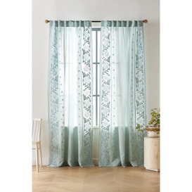 Embroidered Manette Floral Curtain