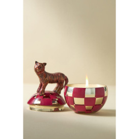 Circus Blackberry Balsam Woody Fruity Glass Tiger Candle - thumbnail 1