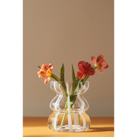 Striped Clear Glass Vase - thumbnail 1