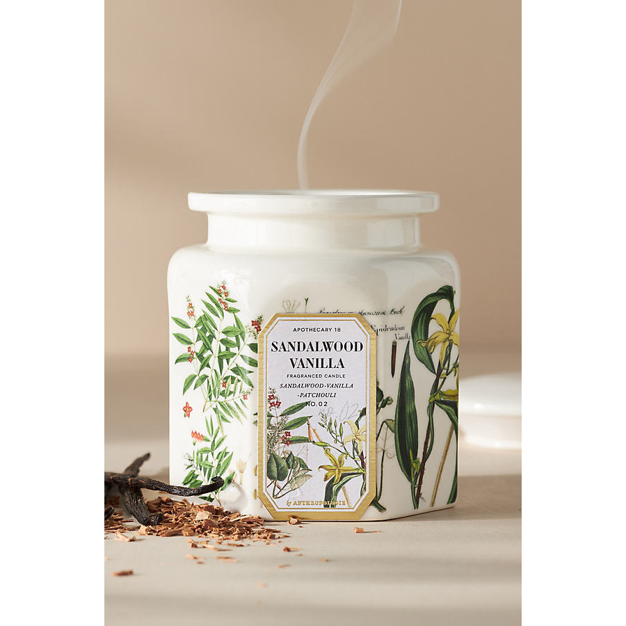 Apothecary 18 Sandalwood & Vanilla Ceramic Jar Candle - image 1