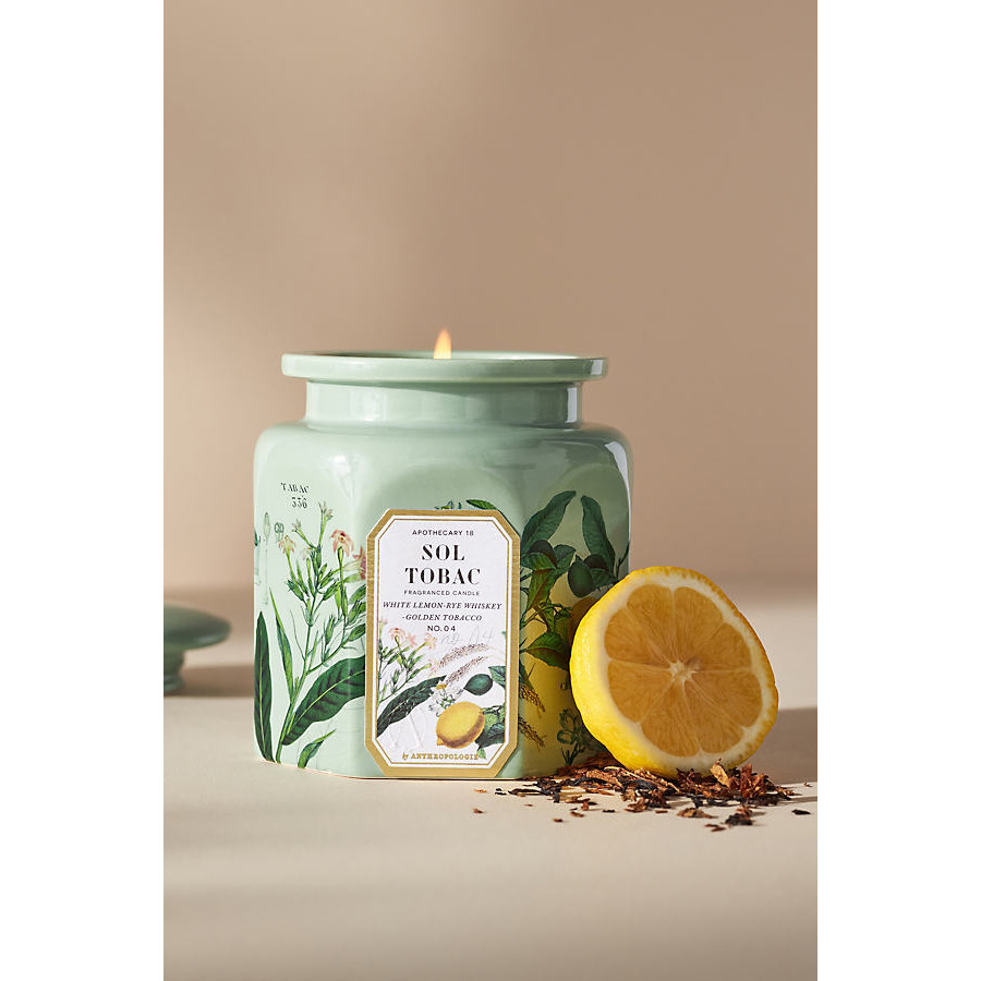 Apothecary 18 Sol Tabac Ceramic Jar Candle - image 1