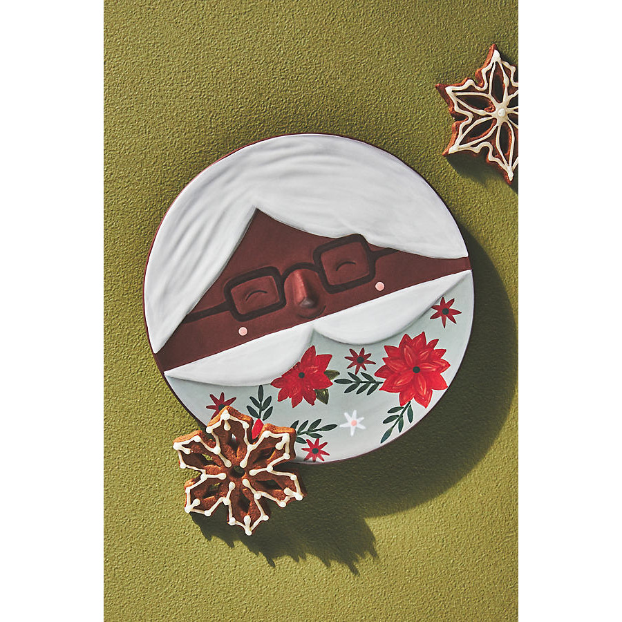 Fotini Tikkou Mrs. Claus Christmas Dessert Plate - image 1