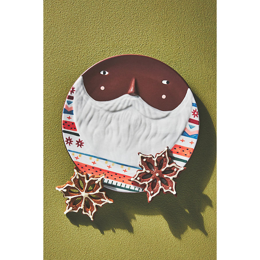 Fotini Tikkou Mr. Claus Christmas Dessert Plate - image 1