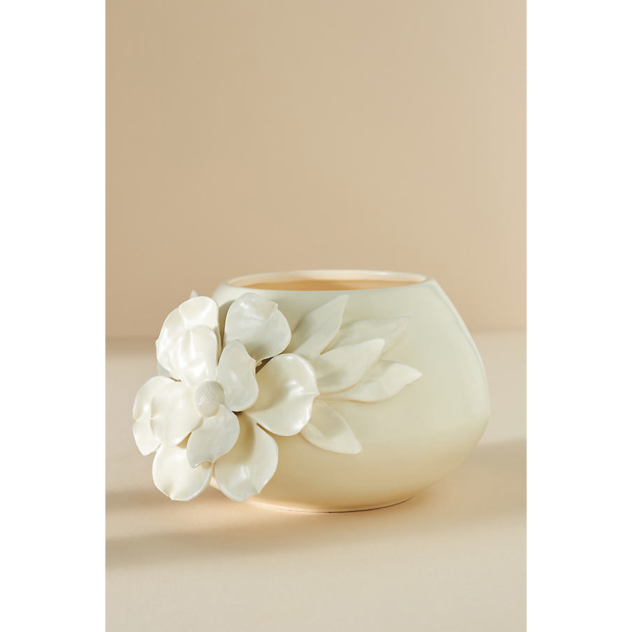 Anelise Floral Night Gardenia Ceramic Candle - image 1