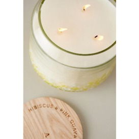 By Anthropologie Fresh Hibiscus & Pink Guava Glass Jar Candle - thumbnail 2