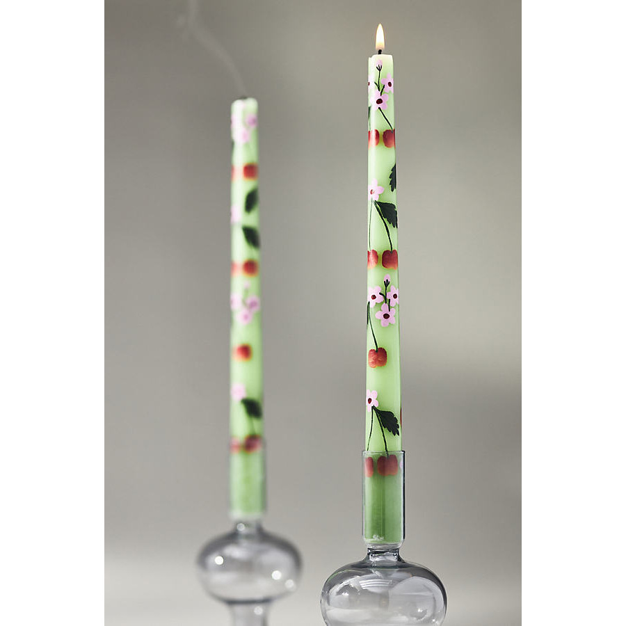 Faye Hand-Painted Taper Candles, Set of 2 - image 1