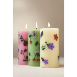 Faye Floral Pillar Candle - thumbnail 2