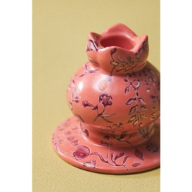 Amanda Pink Ceramic Taper Candle Holder - thumbnail 2