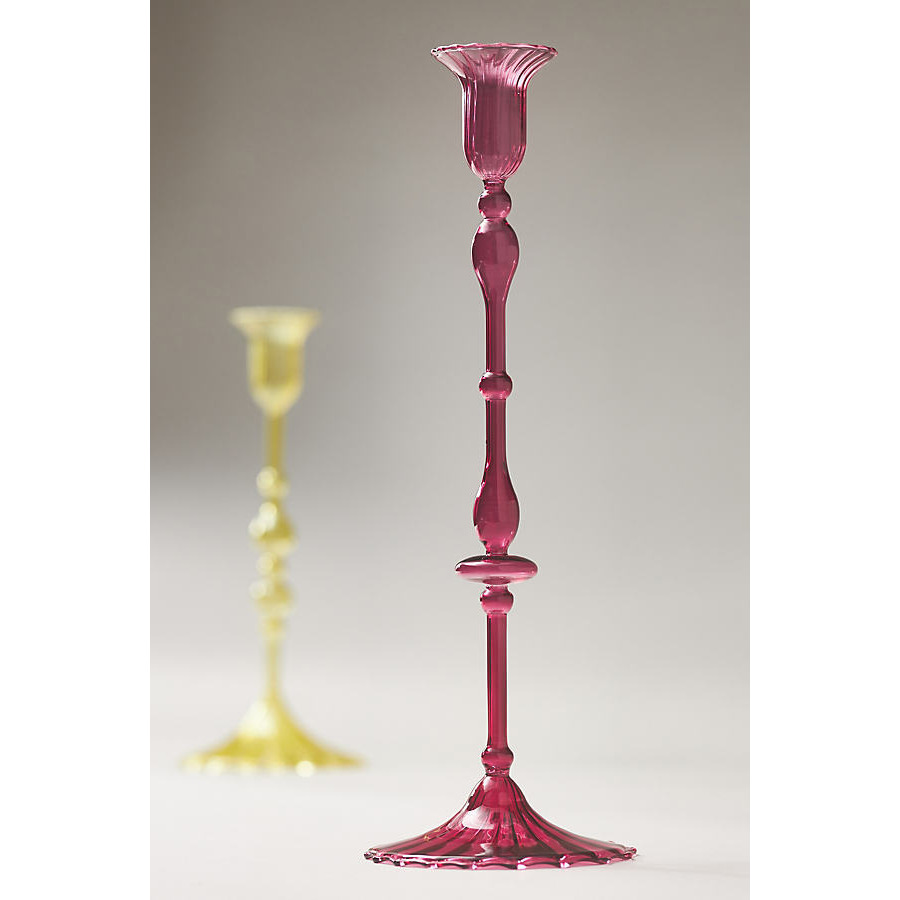 Talia Glass Taper Candle Holder - image 1