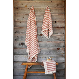 Piglet In Bed Sand Shell Pembroke Stripe Towel - thumbnail 1