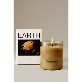 Homework Earth Glass Candle