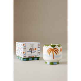 Paddywax Lush Palms Hand-Painted Ceramic Candle