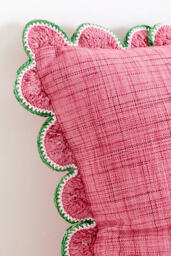 Dominica Indoor/Outdoor Woven Fruit Trim Cushion - thumbnail 3