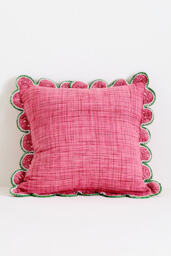 Dominica Indoor/Outdoor Woven Fruit Trim Cushion