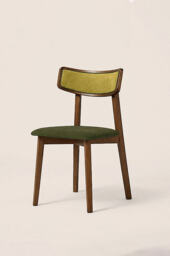 Amy Velvet-Upholstered Wood Dining Chairs, Set of 2