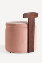 Dara Velvet Vanity Stool - thumbnail 2