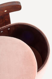 Dara Velvet Vanity Stool - thumbnail 4