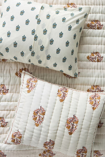 Khira Cotton Floral Printed Pillowcases, Set of 2
