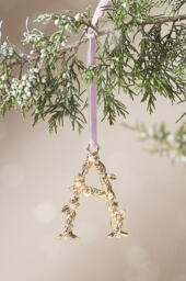 Aurelia Gold Monogram Ornament - thumbnail 1