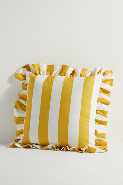 Maeve Striped Ruffle Indoor/Outdoor Cushion - image 1
