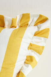 Maeve Striped Ruffle Indoor/Outdoor Cushion - thumbnail 3