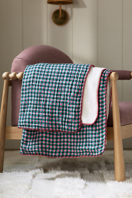 Mira Cotton Sherpa Floral Printed Throw Blanket - image 1