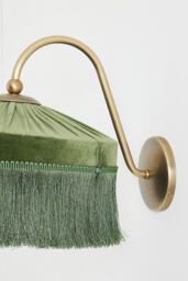 Sinclair Tassel-Fringed Velvet Wall Light - thumbnail 4