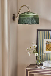 Sinclair Tassel-Fringed Velvet Wall Light - thumbnail 1