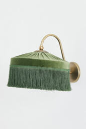 Sinclair Tassel-Fringed Velvet Wall Light - thumbnail 2