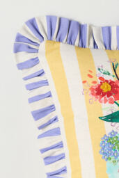 Mother's Day Cotton Embroidered Printed Floral Cushion - thumbnail 3