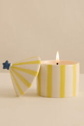 Zesty Lemons London Amber & Bergamot Carnival Ceramic Candle - thumbnail 1