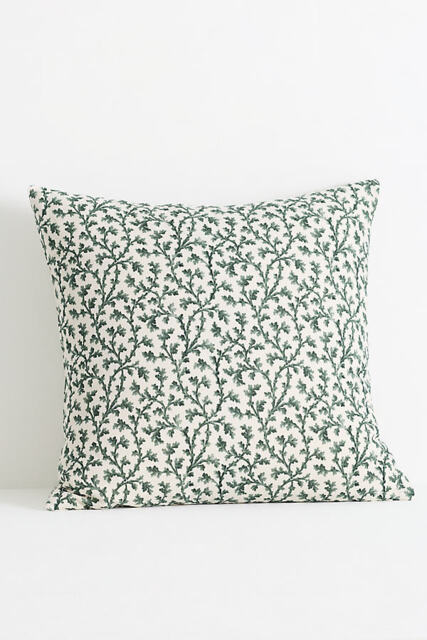 By Anthropologie Irena Cotton Linen Blend Printed Floral Pillow - image 1