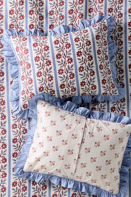 Evita Cotton Floral Printed Tie Pillowcases, Set of 2 - image 1