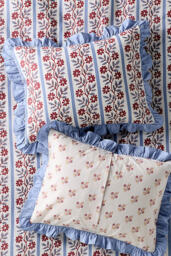 Evita Cotton Floral Printed Tie Pillowcases, Set of 2 - thumbnail 1