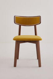 Amy Velvet-Upholstered Beech Wood Dining Chairs, Set of 2 - thumbnail 2