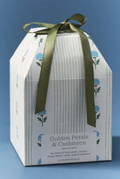 Spring Cottage Floral Golden Petals & Cashmere Ceramic Boxed Candle - thumbnail 3