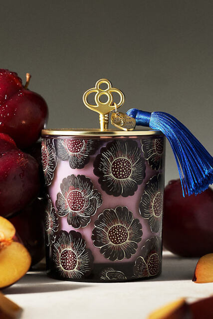 Amelie Fruity Vanilla & Dark Plum Lidded Glass Candle - image 1