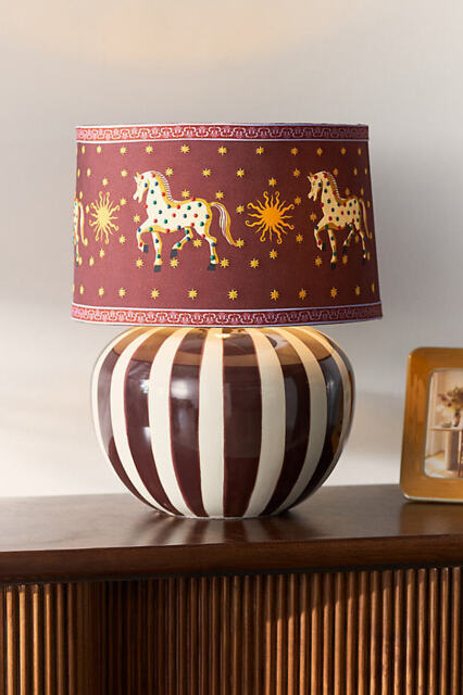 Lys Striped Ceramic Table Lamp Base - image 1